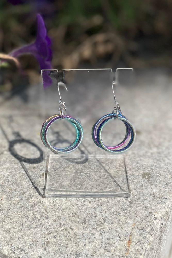 rainbow loop earrings